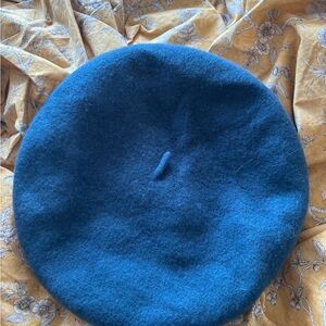 Blue Wool Beret